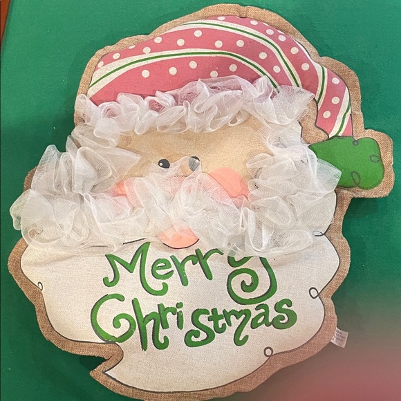 Hobby Lobby Other - Hobby Lobby Santa Christmas Decor - Pink, Green, White